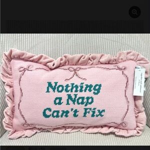 Cupcakes & Cashmere Nothing a Nap Can’t Fix viral ruffled pillow